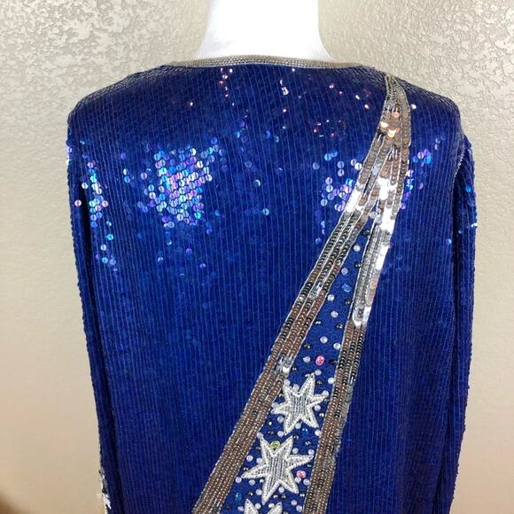 Judith Ann Creations Sequin Star Silk Tunic Dress - Picture 14 of 14